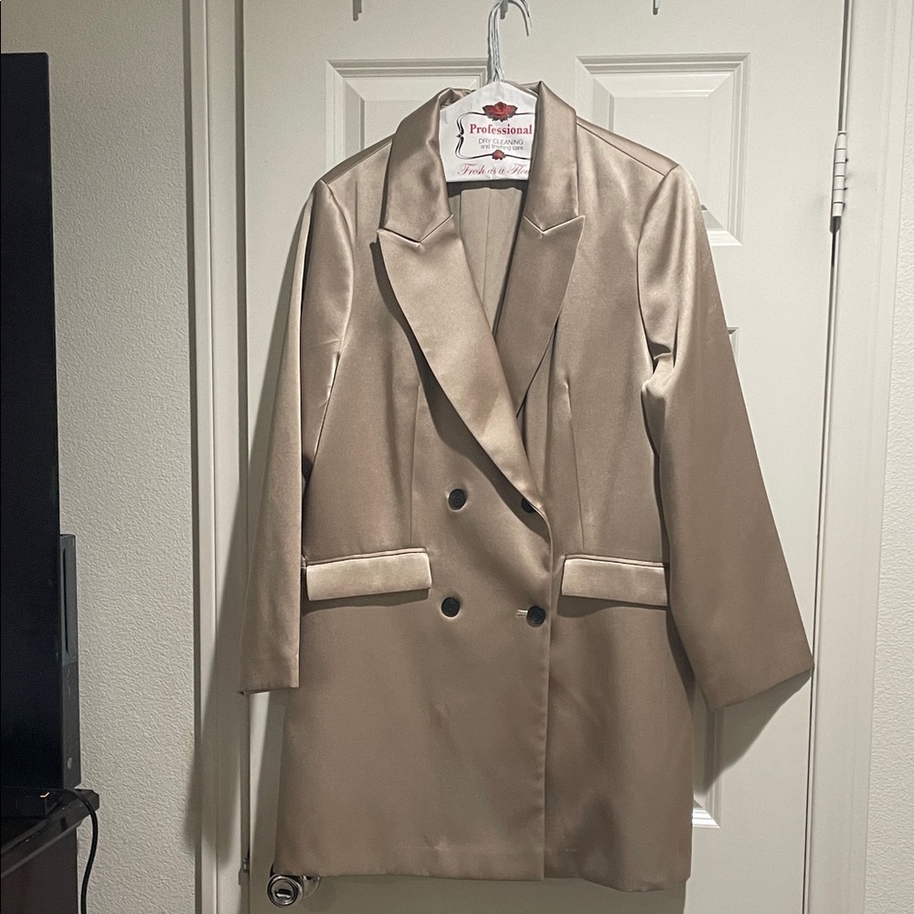 H&M Gold Double-Breasted Women's Coat